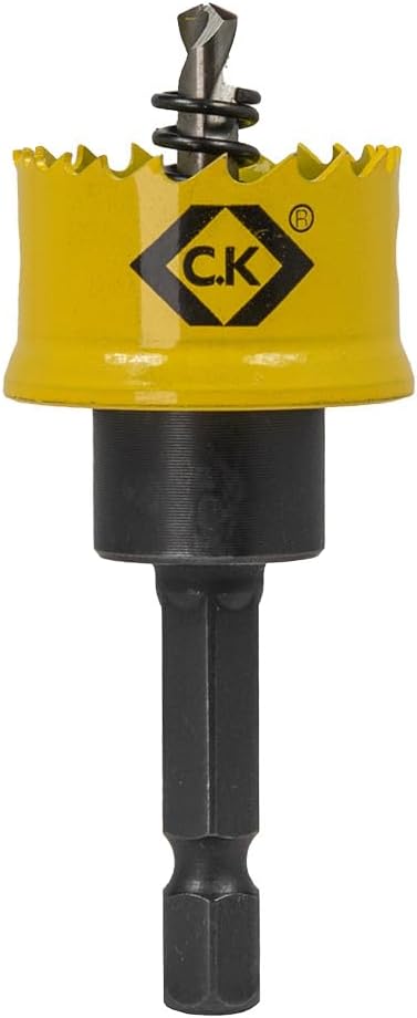 C.K 424045 Hole Saw Kit for Electricians (9 Pieces), Yellow