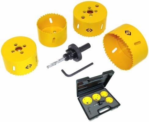 C.K 424045 Hole Saw Kit for Electricians (9 Pieces), Yellow