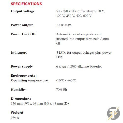 Megger MPU690 - LED Proving Unit (50 To 690 Volt), For Proving Any Brand Two Pole Voltage Tester Is Functioning Correctly, Features Magnetic Base And Strong, Rugged Case