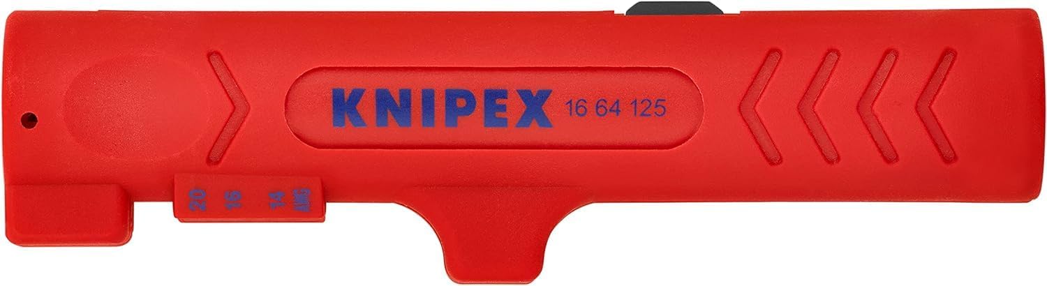 KNIPEX Stripping Tool for Flat and Round Cable in Blister 125 mm, 16 64 125 SB