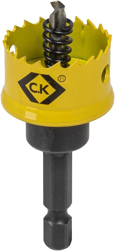 C.K 424045 Hole Saw Kit for Electricians (9 Pieces), Yellow
