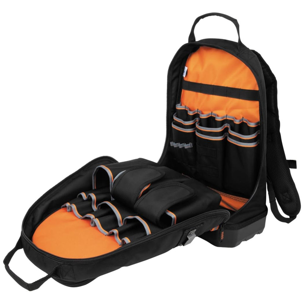 KLEIN TOOLS 55421BP-14 Tool Bag Backpack, Heavy Duty Tradesman Pro Tool Organizer/Tool Carrier with 39 Pockets and Molded Base
