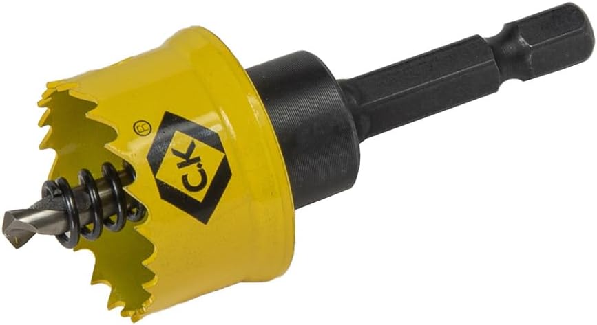C.K 424045 Hole Saw Kit for Electricians (9 Pieces), Yellow