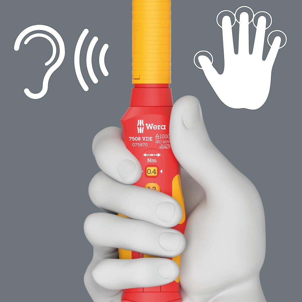 Wera 7508 VDE Kraftform Safe-Torque Speed Torque Screwdriver, 0.4-2.0 Nm - 05075870001