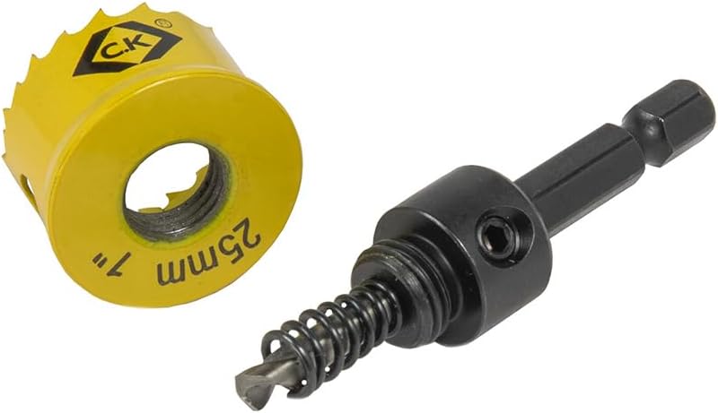 C.K 424045 Hole Saw Kit for Electricians (9 Pieces), Yellow