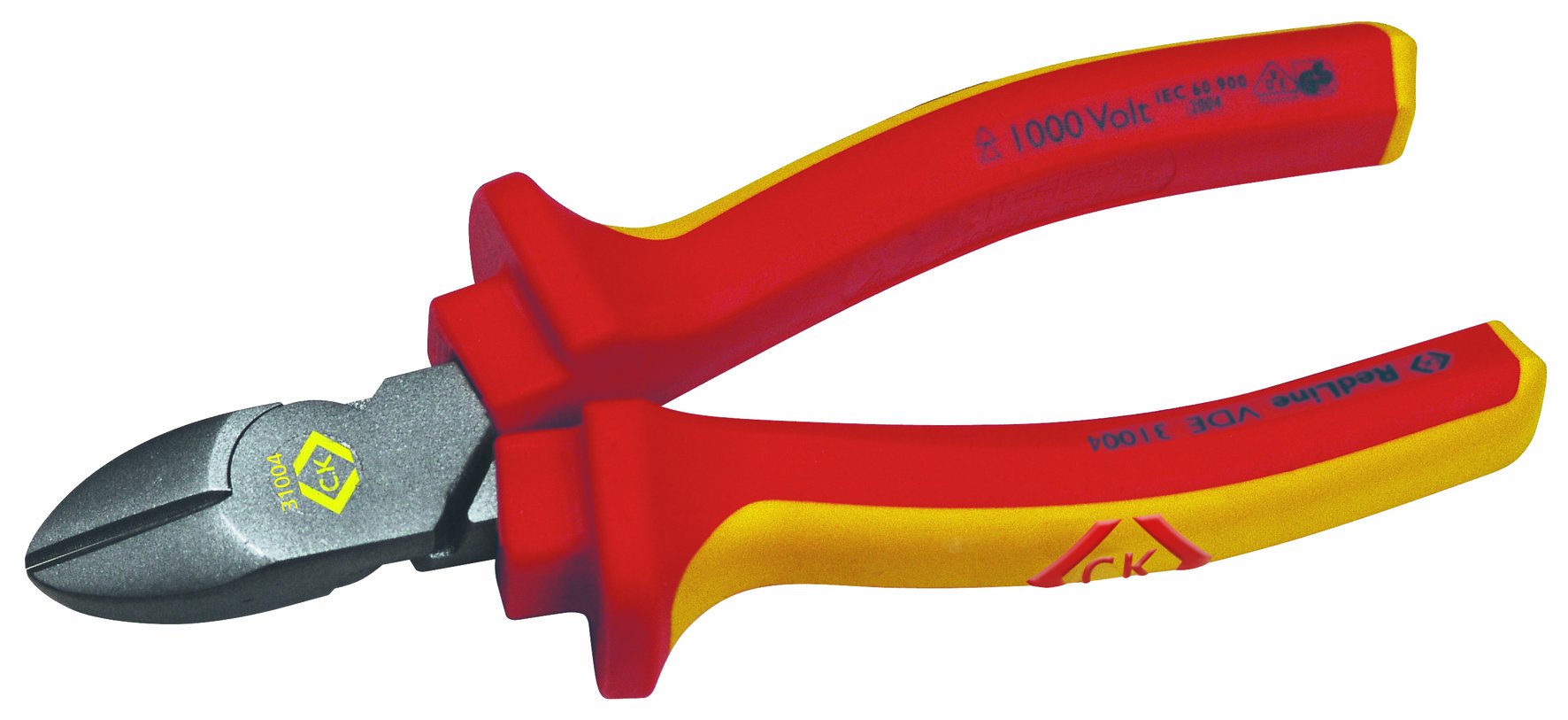 C.K Redline 2025 Edition VDE Cable Cutter & Stripper 160mm, German Made Electrical Insulated Wire Side Cutters, Lanyard Ready Heavy Duty Electrician Croppers, Electricians Snips, CK Tools T39073A 160