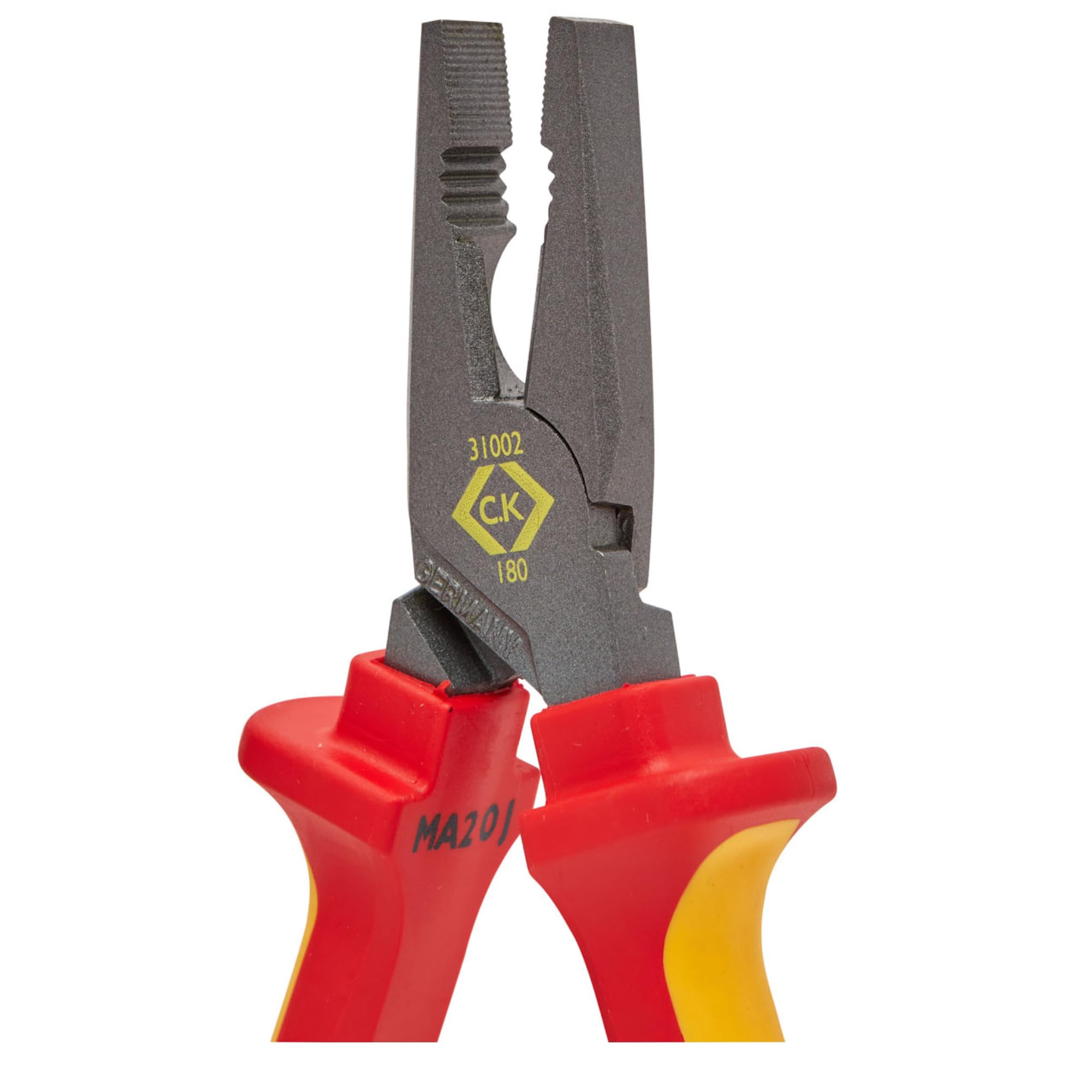 C.K Redline 2025 Edition VDE Cable Cutter & Stripper 160mm, German Made Electrical Insulated Wire Side Cutters, Lanyard Ready Heavy Duty Electrician Croppers, Electricians Snips, CK Tools T39073A 160