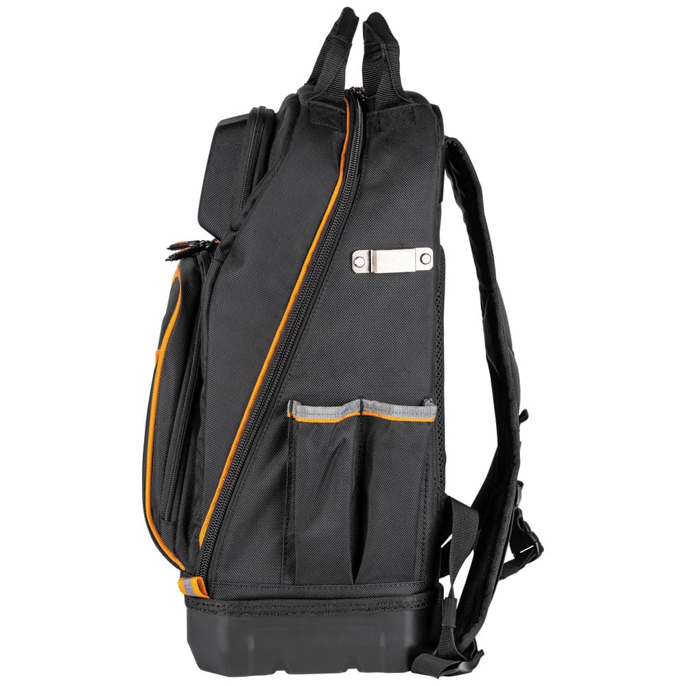 KLEIN TOOLS 55421BP-14 Tool Bag Backpack, Heavy Duty Tradesman Pro Tool Organizer/Tool Carrier with 39 Pockets and Molded Base