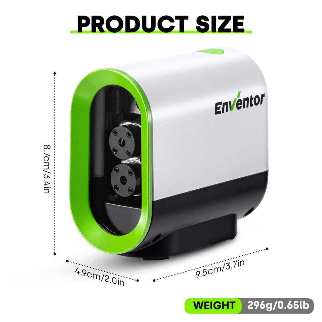 Enventor Rechargeable Laser Level with Tripod, 25M 2200mAh Li-ion Battery Green Laser Level Self Leveling with Pulse Mode, 7 Hours Working Time, Switchable Horizontal/Vertical/Cross line