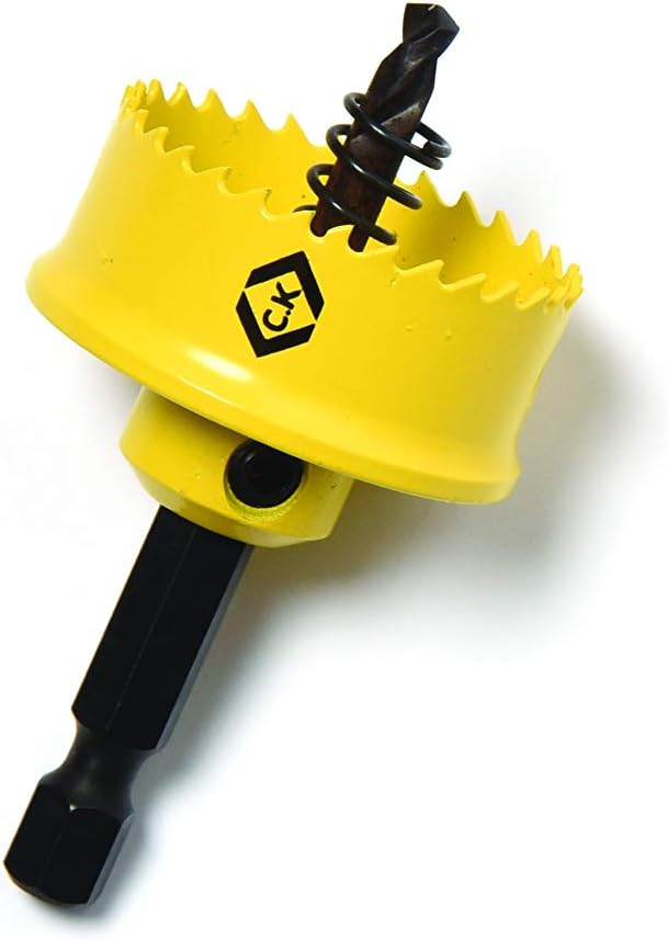 C.K 424045 Hole Saw Kit for Electricians (9 Pieces), Yellow