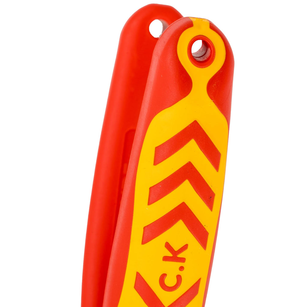 C.K Redline 2025 Edition VDE Cable Cutter & Stripper 160mm, German Made Electrical Insulated Wire Side Cutters, Lanyard Ready Heavy Duty Electrician Croppers, Electricians Snips, CK Tools T39073A 160
