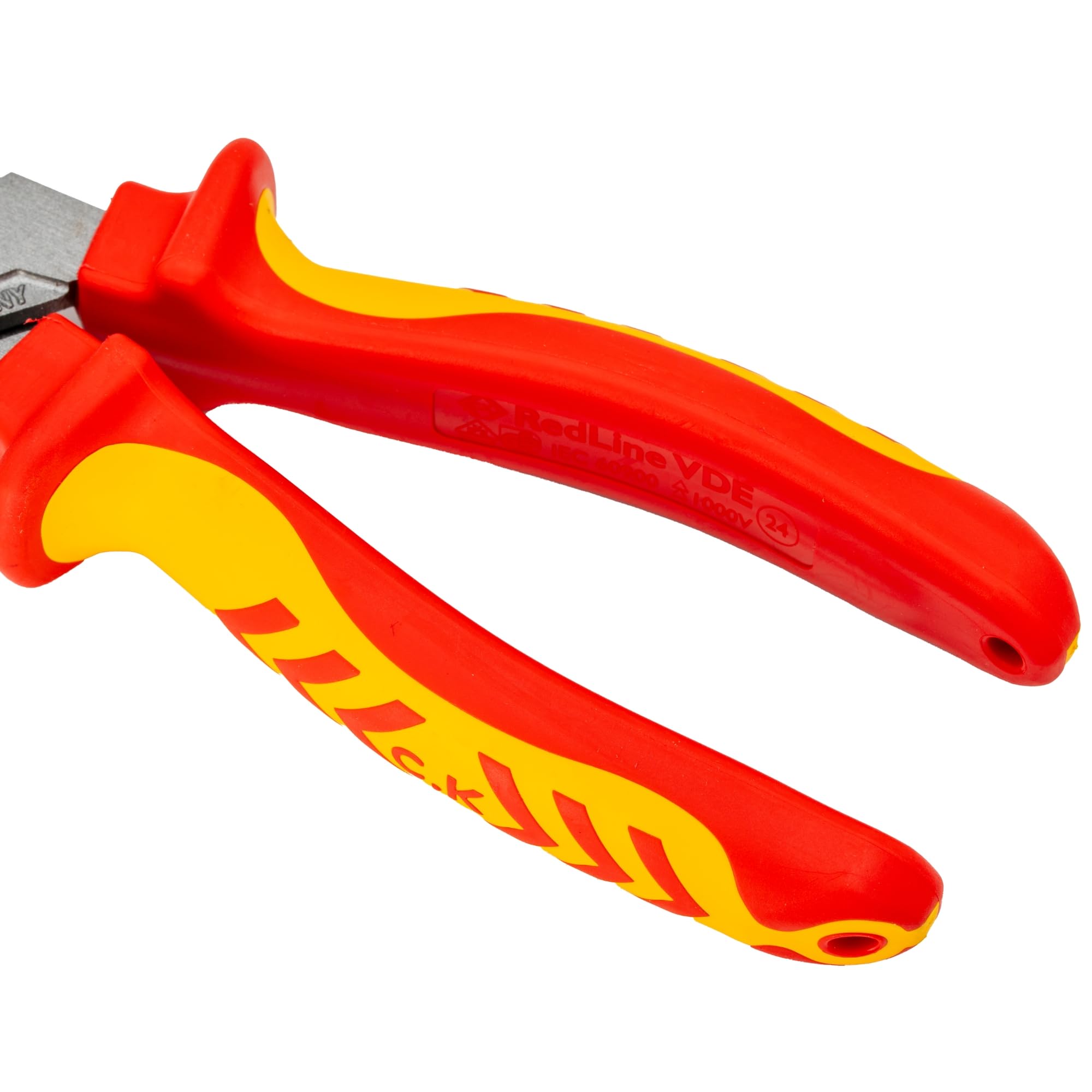 C.K Redline 2025 Edition VDE Cable Cutter & Stripper 160mm, German Made Electrical Insulated Wire Side Cutters, Lanyard Ready Heavy Duty Electrician Croppers, Electricians Snips, CK Tools T39073A 160
