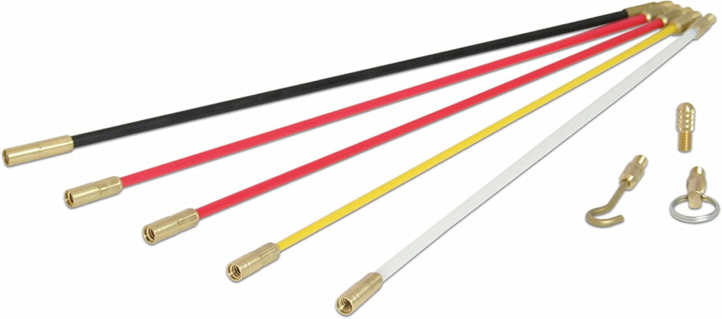Super Rod CRTB Toolbox Set Includes 1.3m 4.2ft Cable Installation Kit with 3 Cable Handling Attachments