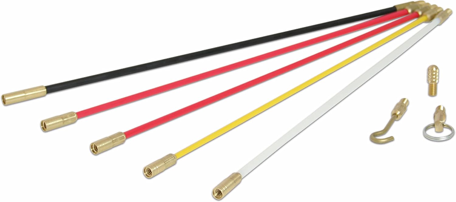 Super Rod CRTB Toolbox Set Includes 1.3m 4.2ft Cable Installation Kit with 3 Cable Handling Attachments