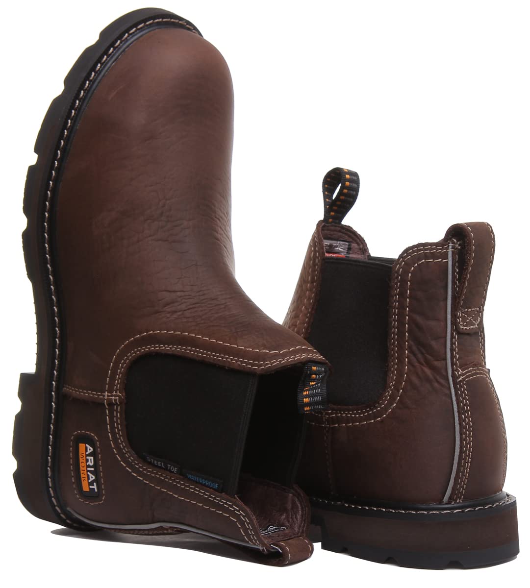 ARIAT Mens Groundbreaker Jod Eniso H2O St Brown - Waterproof Sprayproof - Penetration resistant metal-free midsole -