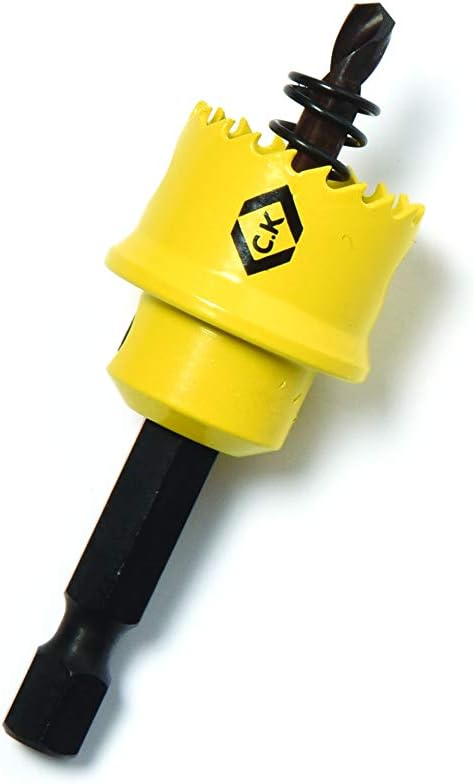 C.K 424045 Hole Saw Kit for Electricians (9 Pieces), Yellow