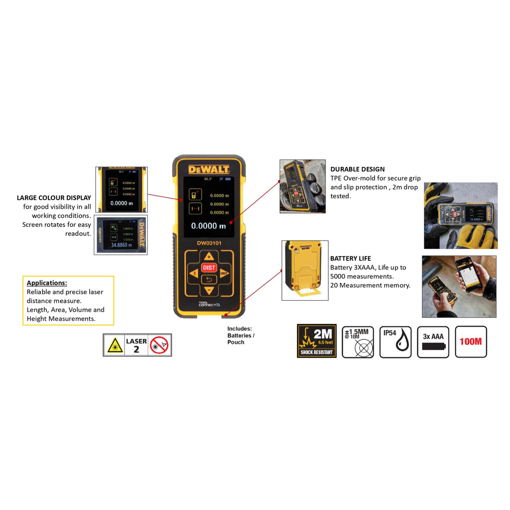 DEWALT Laser Distance Measurer 50M DW03050