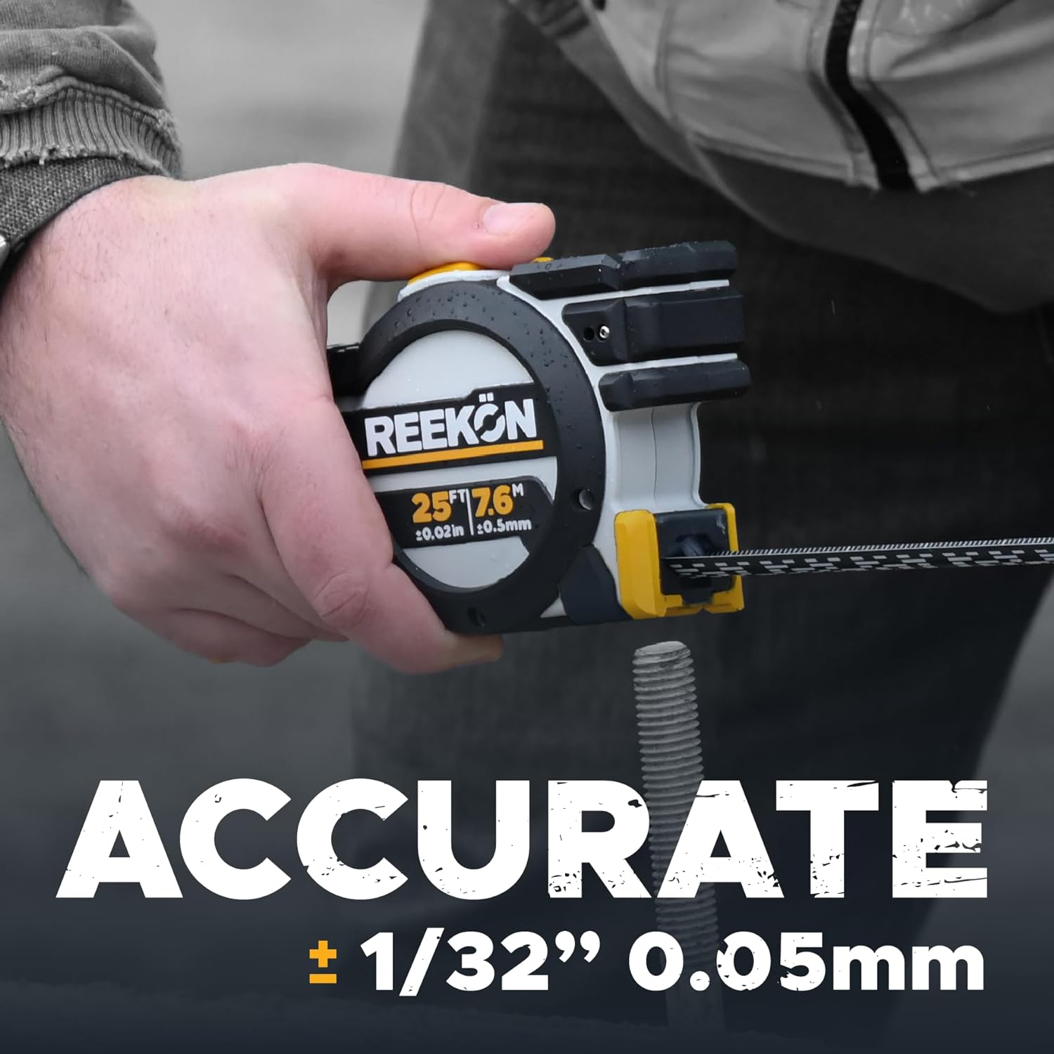 REEKON T1 Tomahawk Digital Tape Measure, Split English/Metric - Professional Accurate Measuring Tool, Green Laser, E-Paper Measuring List, Measurements Shared Over Bluetooth, Replaceable Blades