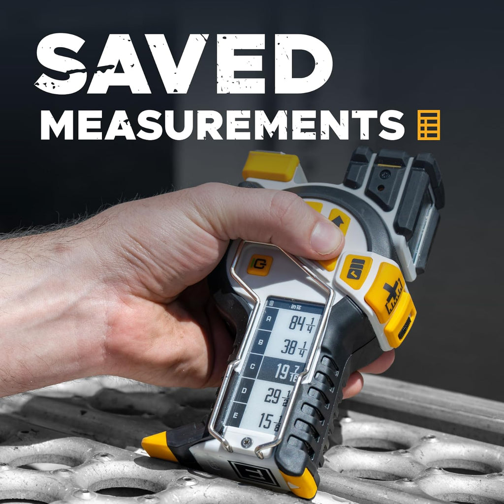 REEKON T1 Tomahawk Digital Tape Measure, Split English/Metric - Professional Accurate Measuring Tool, Green Laser, E-Paper Measuring List, Measurements Shared Over Bluetooth, Replaceable Blades