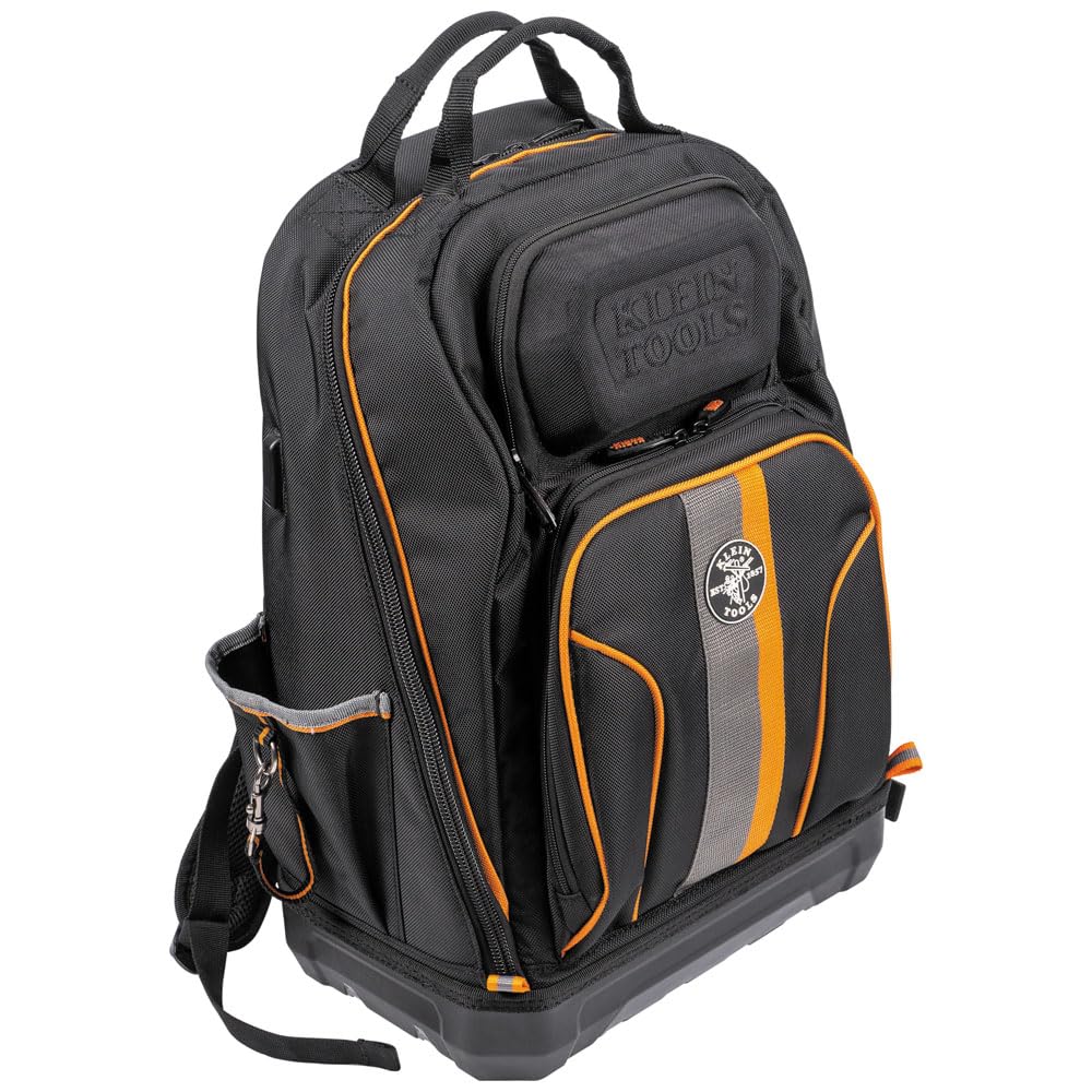 KLEIN TOOLS 55421BP-14 Tool Bag Backpack, Heavy Duty Tradesman Pro Tool Organizer/Tool Carrier with 39 Pockets and Molded Base