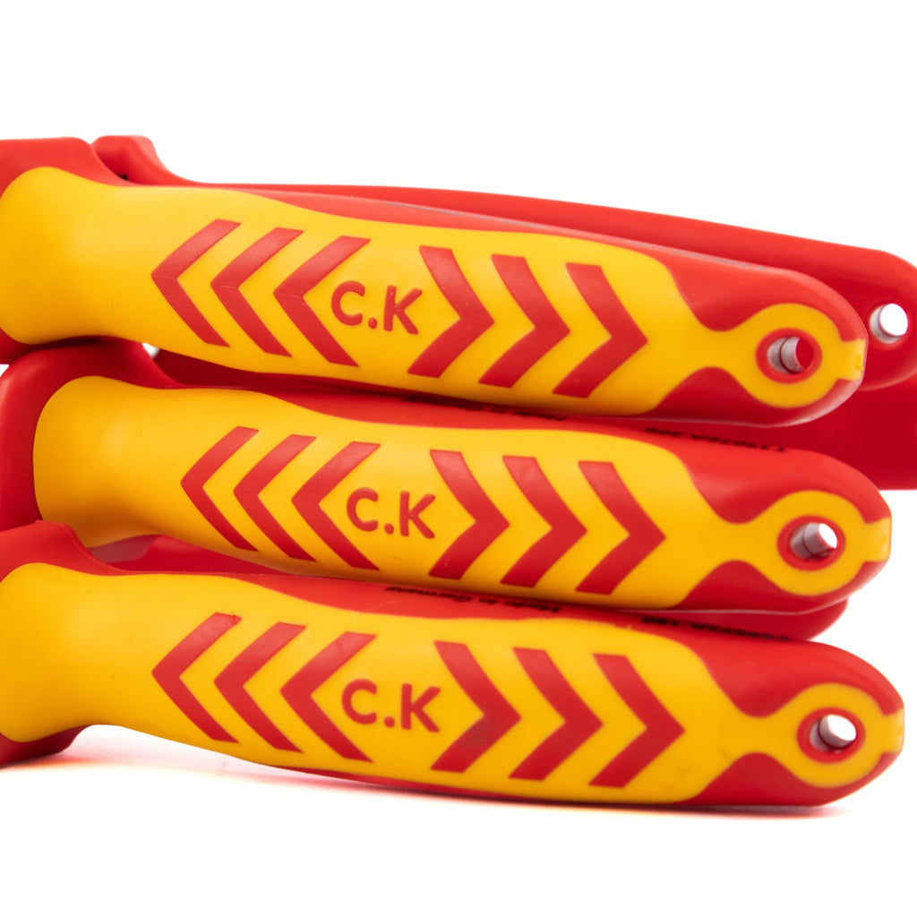 C.K Redline 2025 Edition VDE Cable Cutter & Stripper 160mm, German Made Electrical Insulated Wire Side Cutters, Lanyard Ready Heavy Duty Electrician Croppers, Electricians Snips, CK Tools T39073A 160