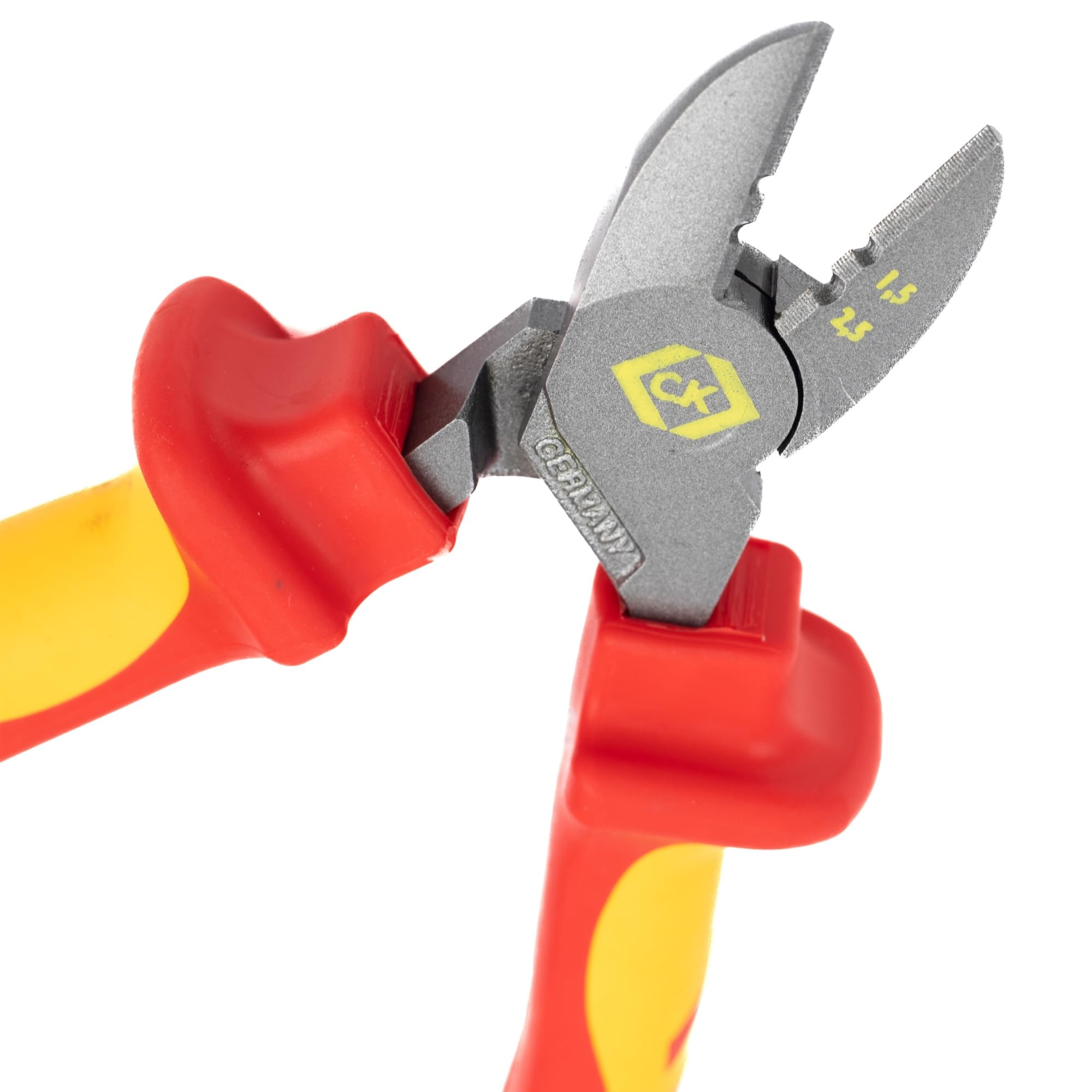 C.K Redline 2025 Edition VDE Cable Cutter & Stripper 160mm, German Made Electrical Insulated Wire Side Cutters, Lanyard Ready Heavy Duty Electrician Croppers, Electricians Snips, CK Tools T39073A 160