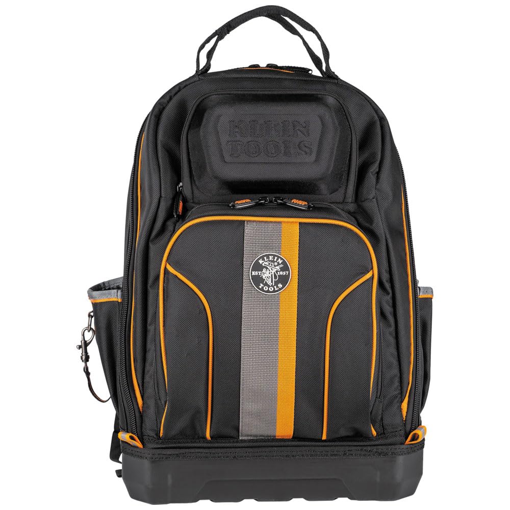 KLEIN TOOLS 55421BP-14 Tool Bag Backpack, Heavy Duty Tradesman Pro Tool Organizer/Tool Carrier with 39 Pockets and Molded Base