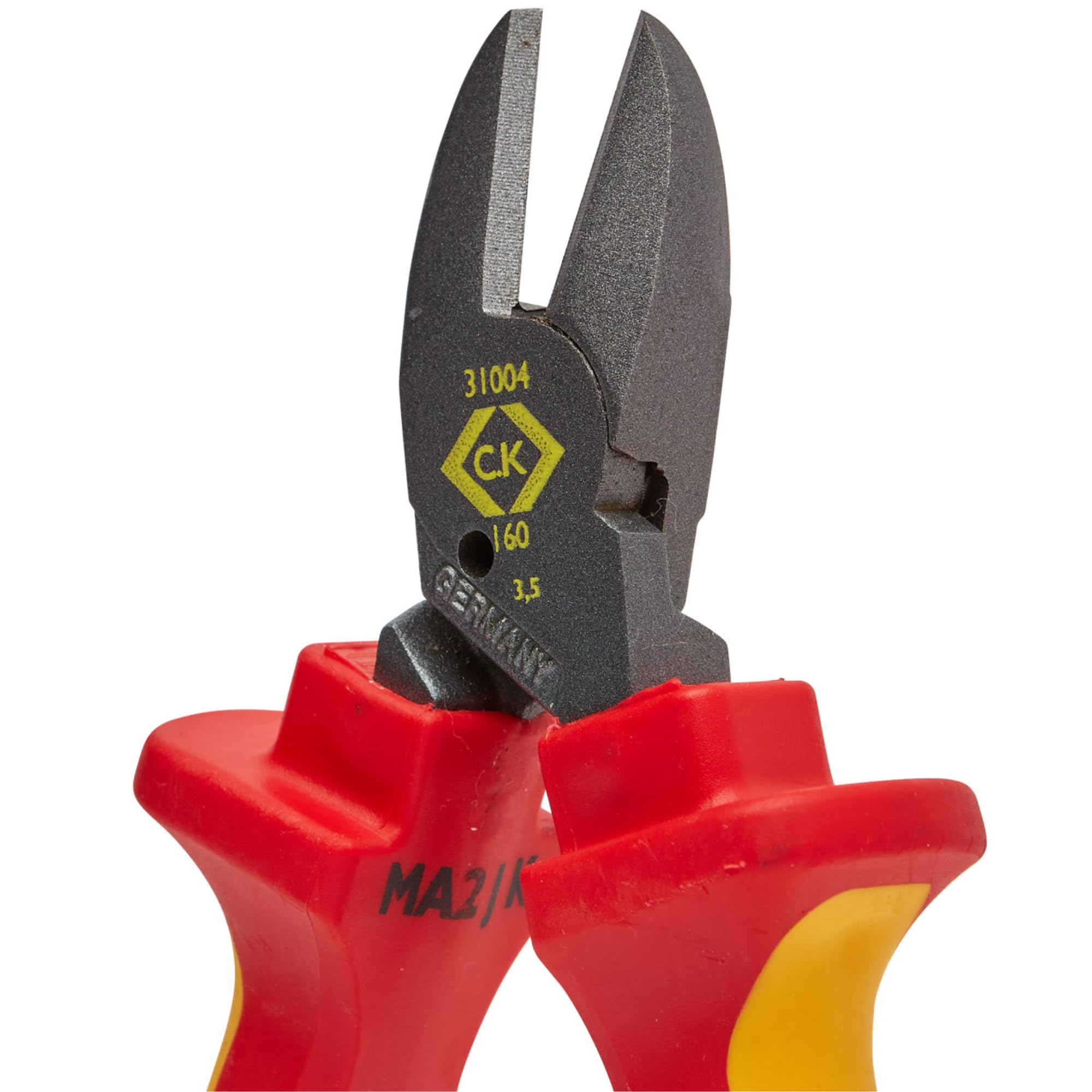 C.K Redline 2025 Edition VDE Cable Cutter & Stripper 160mm, German Made Electrical Insulated Wire Side Cutters, Lanyard Ready Heavy Duty Electrician Croppers, Electricians Snips, CK Tools T39073A 160