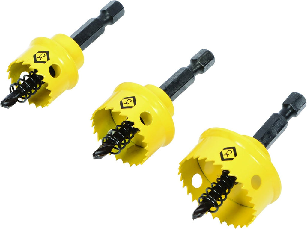C.K 424045 Hole Saw Kit for Electricians (9 Pieces), Yellow