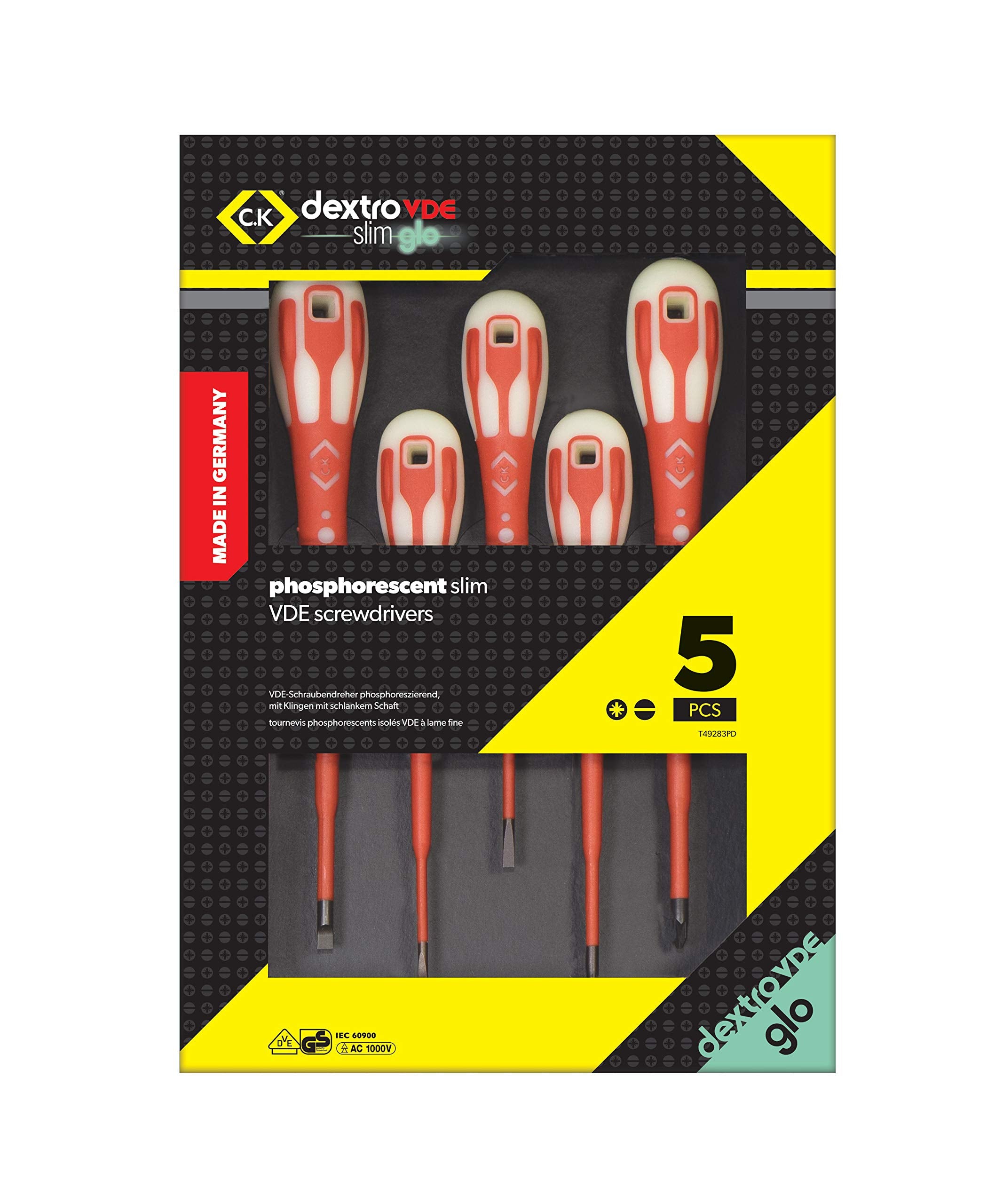 C.K Tools E-Driver, Electric High Torque Screwdriver, 3.6v USB-C Rechargeable Cordless Screw Driver with Double Sided PZ2 SL4 Bit, CK T4930