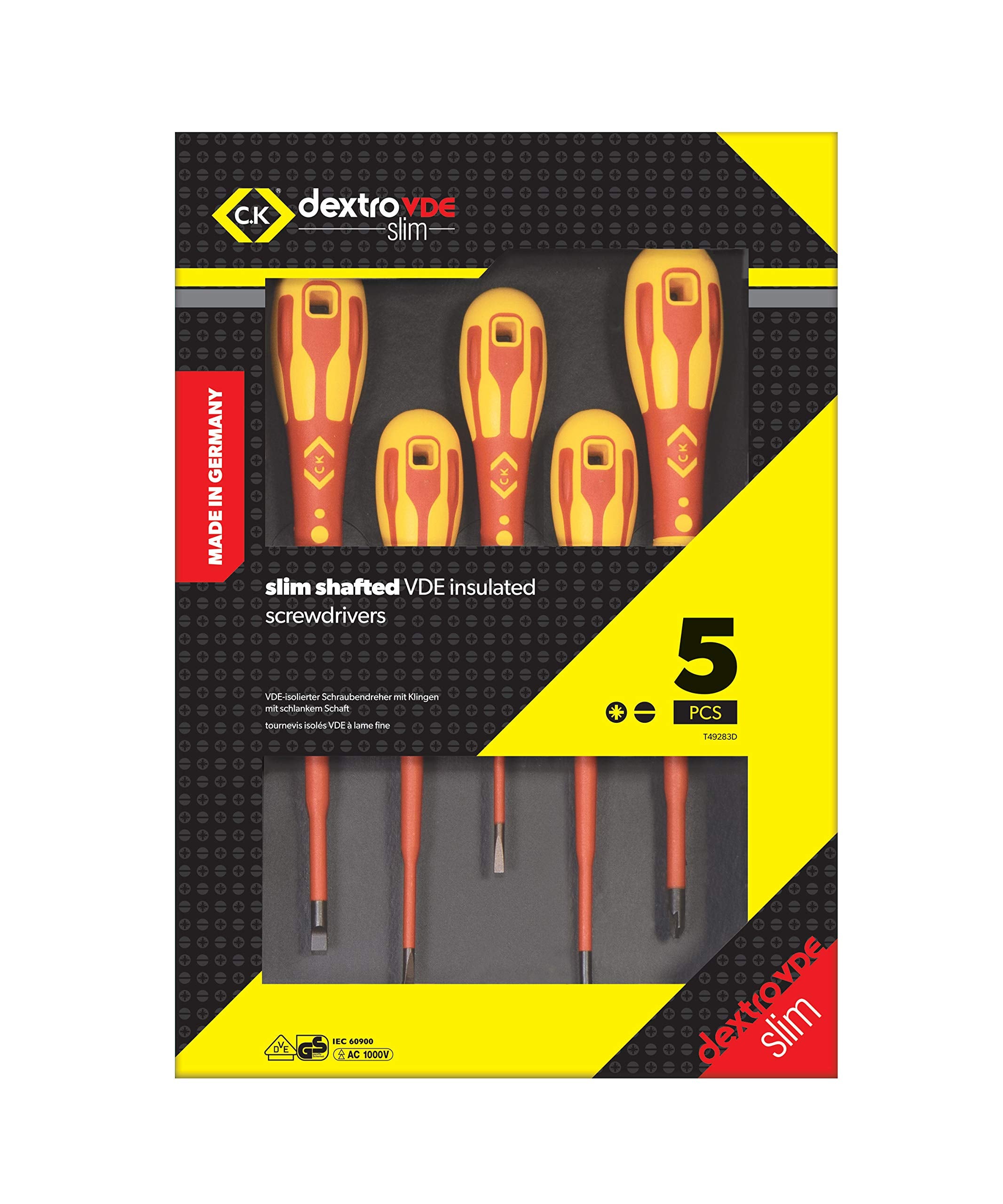 C.K Tools E-Driver, Electric High Torque Screwdriver, 3.6v USB-C Rechargeable Cordless Screw Driver with Double Sided PZ2 SL4 Bit, CK T4930