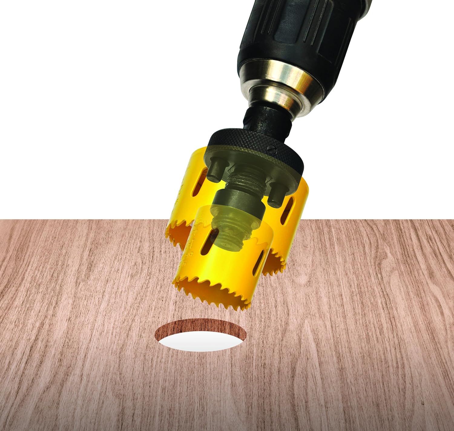 C.K 424045 Hole Saw Kit for Electricians (9 Pieces), Yellow