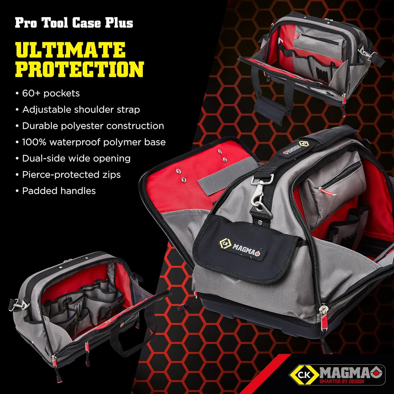 C.K MA2640 Pro Tool Case Plus,Red